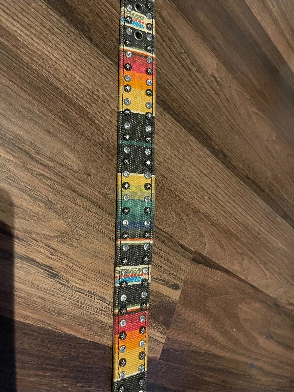 Studded Multicolor Leather Belt